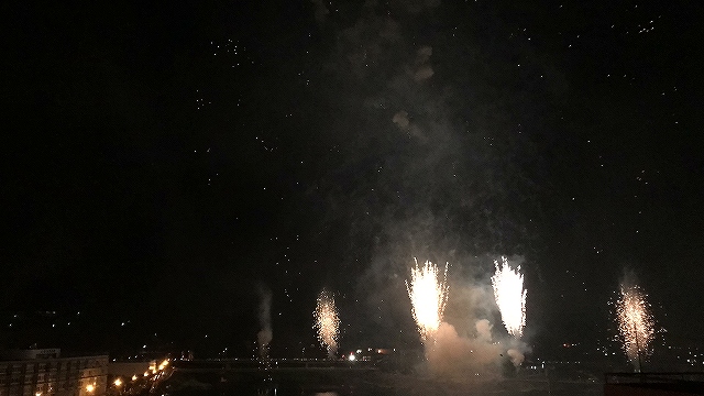 日田川開き観光祭 ２日目 2017年 日田温泉 亀山亭ホテル kizantei hotel 花火大会 fireworks firework (5)